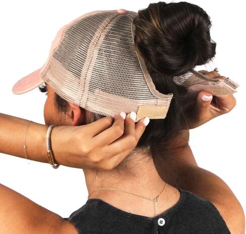 Ponyflo Mesh Back Ponytail and Messy Bun Ponycap with Full Back Opening in Saudi Arabia