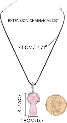 KESOCORAY الكريستال الطبيعي قلادة قلادة الفضة مطلي الأسلاك النحاسية ملفوفة الفطر الطبيعي Y2K مجوهرات Cottagecore كريستال قلادة للنساء الفتيات الأصدقاء in Kuwait