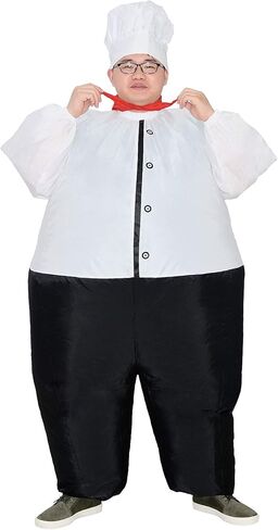JYZCOS Inflatable Kitchen Cooking Chef Costume Blow Up Suit Fancy Dress in Saudi Arabia