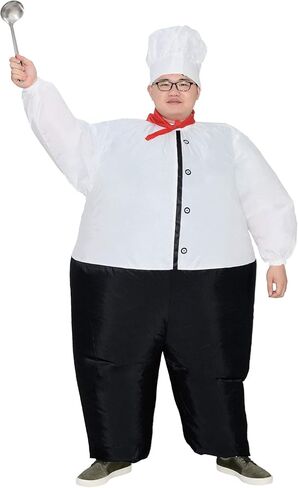 JYZCOS Inflatable Kitchen Cooking Chef Costume Blow Up Suit Fancy Dress in Saudi Arabia