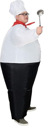 JYZCOS Inflatable Kitchen Cooking Chef Costume Blow Up Suit Fancy Dress in Saudi Arabia