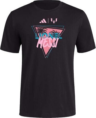 adidas Men's Soccer Messi X Miami Palm Tree Tee - Show Your Devotion to Messi & Miami in Style with This Stylish Tee in Saudi Arabia