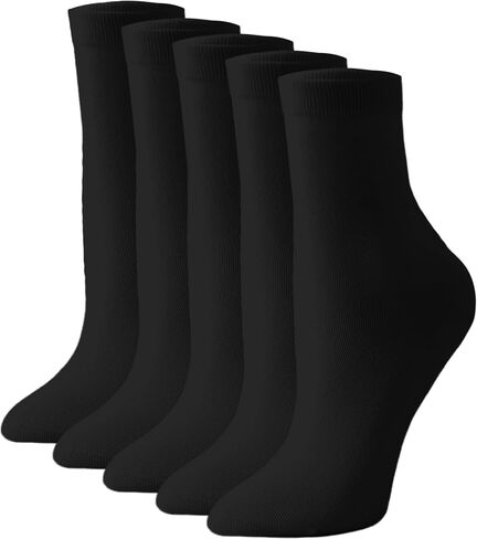 Irisbear Crew Socks for Women Bamboo Viscose Quarter Crew Socks Aesthetic Soft Lightweight Ankle Dress Socks in Saudi Arabia