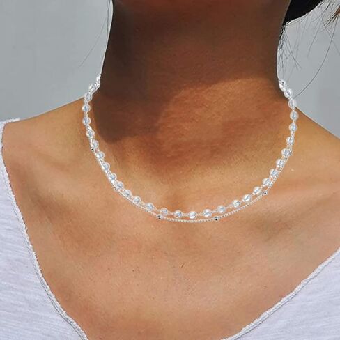 Mosako Boho Beaded Choker Necklace Chain Short Necklaces Jewelry for Women and Girls in Saudi Arabia