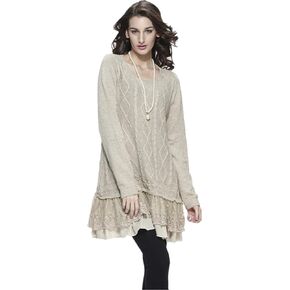 Simply Couture Women's Casual Pullover Cable-Knit Oversize Sweater