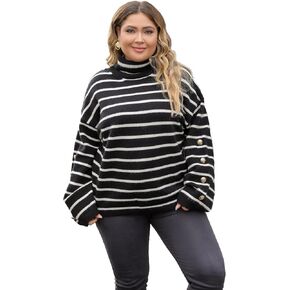 Love Welove Fashion Women’s 2023 Fall Winter Turtle Neck Pullover Chunky Knit Sweaters Casual Loose Oversized Tops in Kuwait