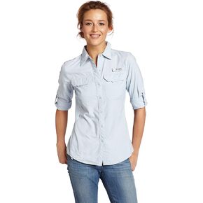 Columbia Women's Ultimate Chill Hybrid Long Sleeve Shirt (X-Large, Fossil)
