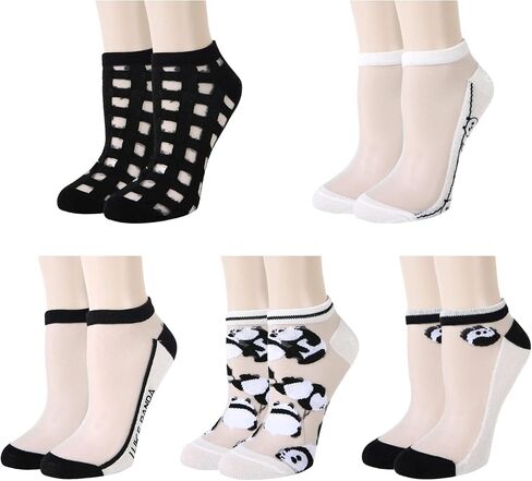 Benefeet Sox النساء الفتيات جوارب من النايلون شفافة شير الكاحل الجوارب شبكة رقيقة الجدة لطيف الدانتيل الجوارب انظر من خلال الجوارب واضحة in Saudi Arabia