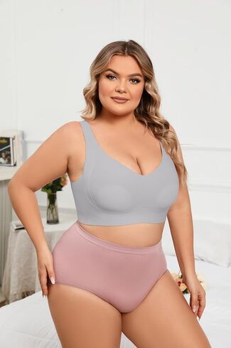 حمالات صدر Xcutting Wirefree للنساء بدون سلك تغطية كاملة من الخلف حمالات صدر ناعمة مبطنة بشكل خفيف حمالة صدر كلاسيكية يومية بدون خياطة in Kuwait