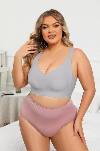 حمالات صدر Xcutting Wirefree للنساء بدون سلك تغطية كاملة من الخلف حمالات صدر ناعمة مبطنة بشكل خفيف حمالة صدر كلاسيكية يومية بدون خياطة in Kuwait