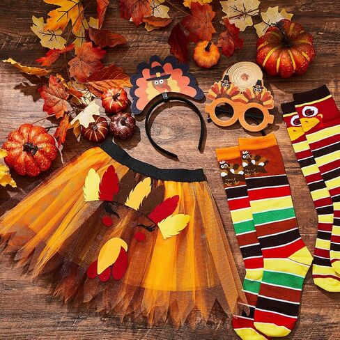 Suhine Women Thanksgiving Turkey Costumes Thanksgiving Turkey Running Costumes Turkey Tutu for Running Lovers Cosplay Party in Saudi Arabia