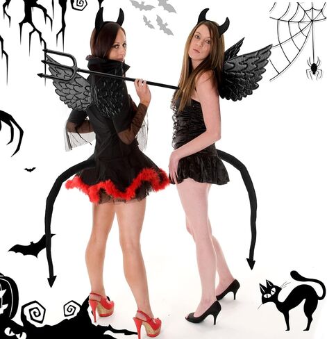 Devil Costume Set Demo Costume Accessories Kit Including Devil Wing Horn Headband and Devil Tail for Party in Saudi Arabia