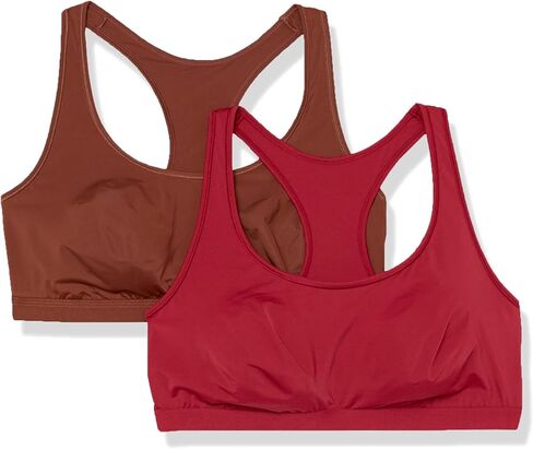 Amazon Essentials Women's Unlined Scoop Neck Bralette, Pack of 2 in Kuwait