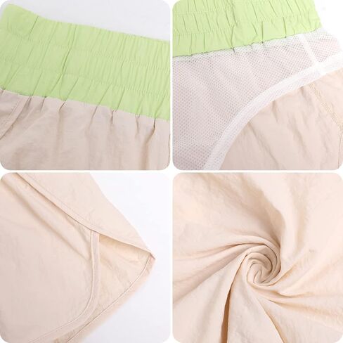 Szsppinnshp شورت رياضي نسائي عالي الخصر للجري شورت للتمرين في صالة الألعاب الرياضية شورت رياضي مريح غير رسمي ببطانة شبكية in Kuwait