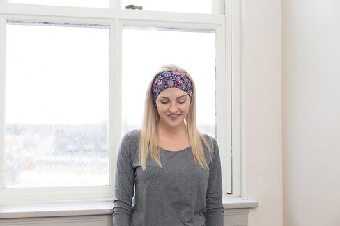 RiptGear Stretch Sport Headband for Women (Solid Black) — Made of Non-Slip Sweat Wicking Fabric — Great for Yoga, Running or The Gym — Soft Headband That Fits Most Head Sizes — (1-Pack) in Kuwait