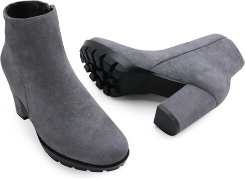 أحذية JABASIC النسائية بكعب عالٍ للكاحل وأحذية طويلة ذات نعل سميك in Kuwait