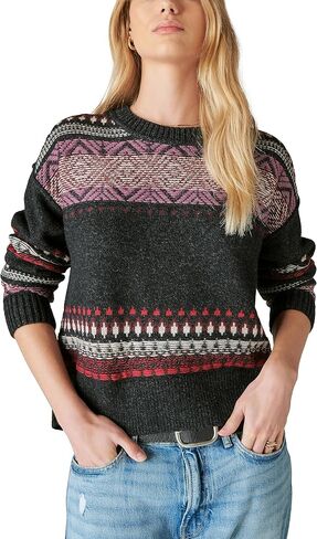 سترة Fairisle Crew النسائية من Lucky Brand in Kuwait