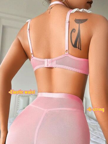 ملابس خادمة مثيرة مكونة من 3 قطع من EHSUYAB للسيدات، فيونكة من الساتان، مريلة من الدانتيل، ملابس داخلية للحفلات التنكرية in Kuwait