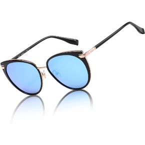 DUCO Cat Eye Sunglasses for Women Retro Polarized Womens Sun Glasses 90s Vintage Shades UV Protection DC1222
