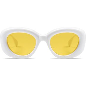 VANLINKER Trendy Thick Round Inflated Sunglasses for Women Men Retro Chunky Oval Polarized Shades VL9742
