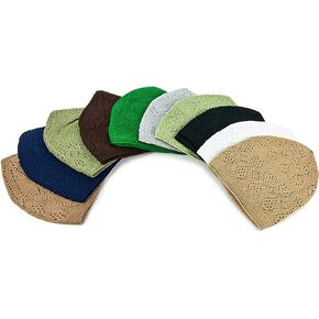 ihvan online Turkish Muslim Kufi Hats for Men, Taqiya, Takke, Peci, Islamic Caps, Ramadan Eid Islamic Gifts