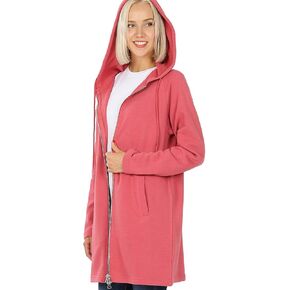 MixMatchy Women's Casual Oversized Loose Fit Long Sleeve Zip Up Pullover Hoodie Tunic Fall Sweatshirt Jacket (S-3X)