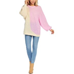 Mud Pie Maple Womens Colorblock Oversize Sweater in Saudi Arabia