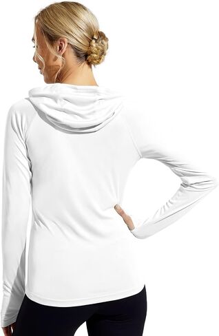 MIER Women's UPF 50+ Long Sleeve Sun Hoodie Shirts for Hiking Running Sun Protection Quarter Zip in Saudi Arabia