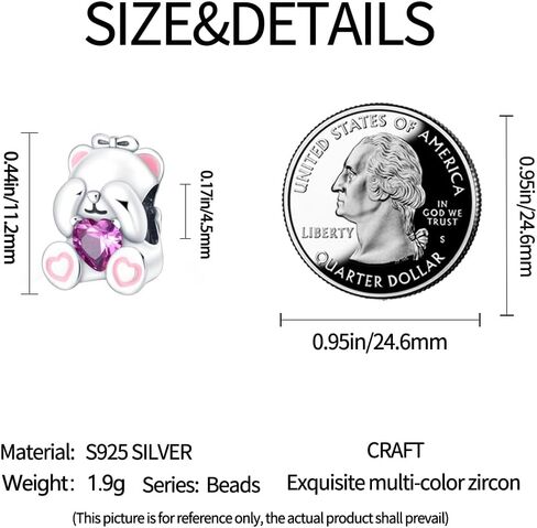 CYCUFF 925 Sterling Silver Charms Suitable for Charm Necklaces, Bracelet Pendants Beads Jewellery Gift for Women in Saudi Arabia