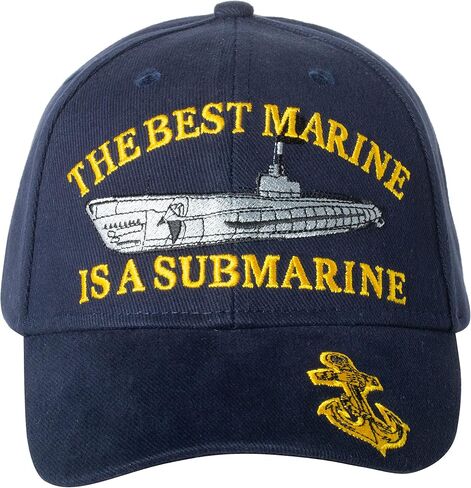 Officially Licensed United States Navy USN The Best Marine is A Submarine Embroidered Cap Hat - Adjustable Blue in Saudi Arabia