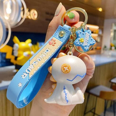 BEXOA لطيف المفاتيح Kawaii أنيمي سلاسل المفاتيح الملحقات، خربش ديناصور حقيبة يد سحر سيارة مفتاح سلسلة للفتيات النساء in Kuwait