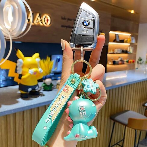 BEXOA لطيف المفاتيح Kawaii أنيمي سلاسل المفاتيح الملحقات، خربش ديناصور حقيبة يد سحر سيارة مفتاح سلسلة للفتيات النساء in Kuwait