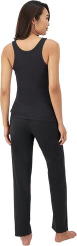 ملابس مريحة للسيدات من Hanes Originals، ملابس مريحة بدون أكمام مضلعة وسروال مريح، طقم من قطعتين in Saudi Arabia