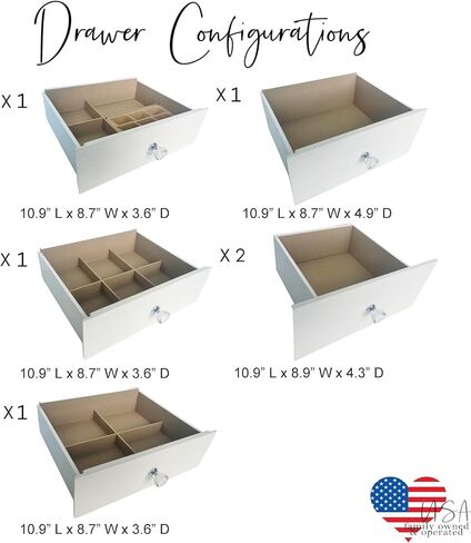 Hives and Honey Hannah Jewelry Armoire - Modern Silver Storage Organizer with Divided Drawers and Necklace Hooks - French-Inspired Design with Jewel-Like Pulls - Anti-Tarnish Felt Lining in Kuwait