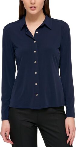 Tommy Hilfiger Women's Long Sleeve Collared Button Front Top in Saudi Arabia