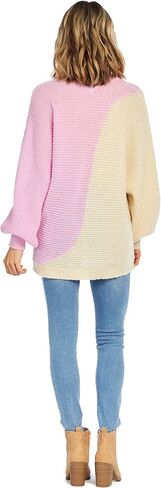Mud Pie Maple Womens Colorblock Oversize Sweater in Saudi Arabia