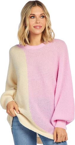 Mud Pie Maple Womens Colorblock Oversize Sweater in Saudi Arabia