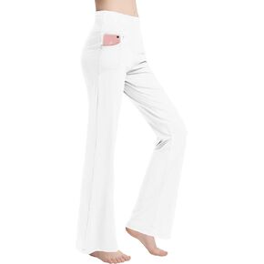 nuveti Women's Bootcut Yoga Pants Tummy Control Workout Non See-Through Bootleg Yoga Pants in Saudi Arabia