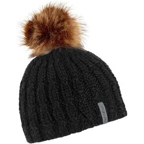 Turtle Fur Women's Fifi Merino Wool Plush Fleece Lined Faux Pom Beanie