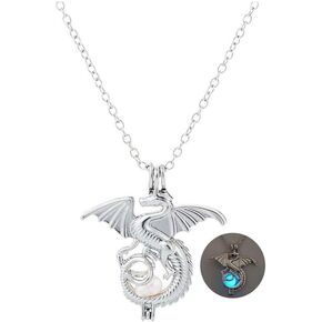 ZMJK Luminous Dragon Pendant Necklace Jewelry Fluorescent Flying Dragon Necklace for Woman Girl