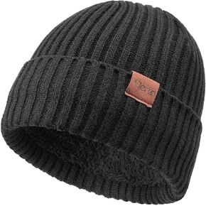 Winter Beanie for Men & Women: Cold Weather Thermal Fleece Lined Knit Hat | Warm Cuffed Stocking Cap in Kuwait