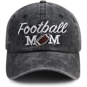 Football Accessories Baseball Hat for Women, Funny Football Mom Games Outdoor Sports Cap, Adjustable Cotton Embroidered Birthday Party Supplies Gifts for Mama Mother Grandma Friends in Kuwait