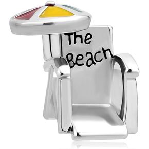 CharmSStory Love Travel Beach Chair Umbrella Lucky Charms Beads for Bracelets