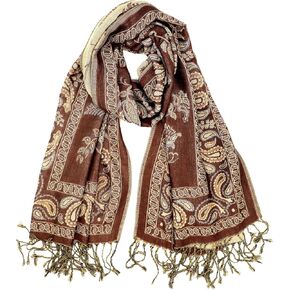 Achillea Reversible Festival Pashmina Rave Scarf, Shawls and Wraps for Evening Dress, Indian Scarves for Women