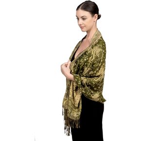 Achillea Reversible Festival Pashmina Rave Scarf, Shawls and Wraps for Evening Dress, Indian Scarves for Women in Kuwait
