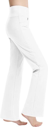 nuveti Women's Bootcut Yoga Pants Tummy Control Workout Non See-Through Bootleg Yoga Pants in Saudi Arabia