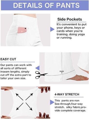 nuveti Women's Bootcut Yoga Pants Tummy Control Workout Non See-Through Bootleg Yoga Pants in Saudi Arabia
