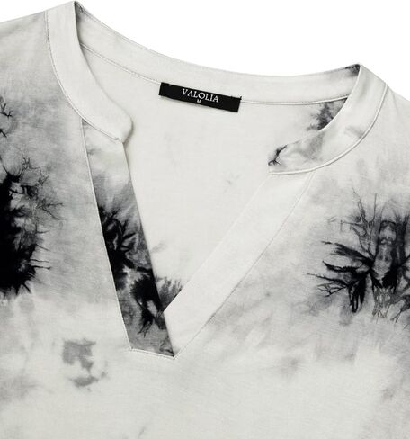 بلوزة نسائية قصيرة الأكمام من VALOLIA، كاجوال فضفاضة، بلوزات أنيقة وقمصان in Kuwait