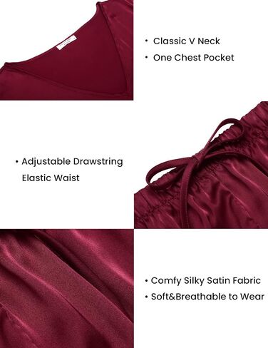 Ekouaer Silk Pajamas Women's Short Sleeve Sleepwear Soft Satin Top and Shorts Set 2 Piece Pjs Loungewear S-XXL in Saudi Arabia
