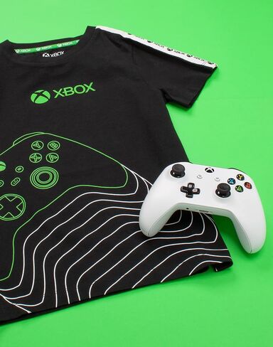 Xbox T-Shirt Boys Kids Green Black Game Controller Logo Clothing Top in Saudi Arabia